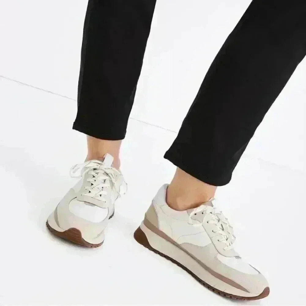 Madewell Kickoff Trainer Sneakers Neutral Coorblock Leather W/Size 7.5 M/Size 6